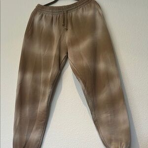 Noize Brown Sweatpants Relaxed Fit Elastic Cuffs